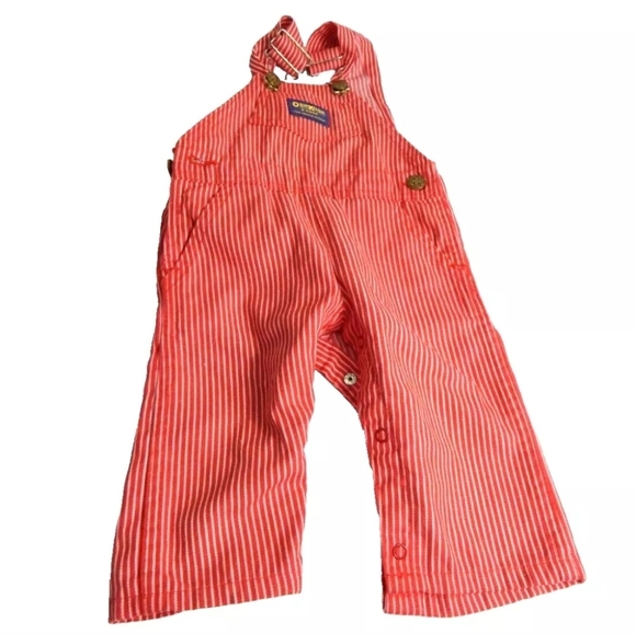 Oshkosh Vintage Vestbak Striped Overalls - Picture 1 of 4